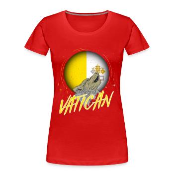 Vatican - T-shirt bio Premium Femme - rouge - Devant - Mia (176cm)