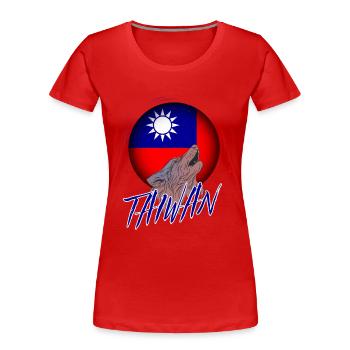 Taiwan - Frauen Premium Bio T-Shirt - Rot - Vorne - Mia (176cm)