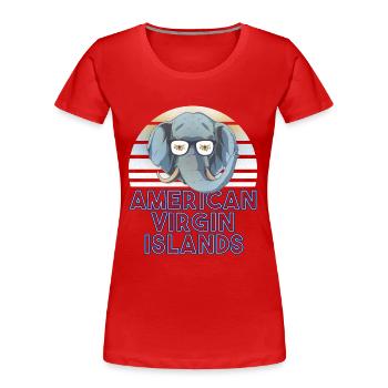 Amerikanische Jungferninseln - Frauen Premium Bio T-Shirt - Rot - Vorne - Mia (176cm)