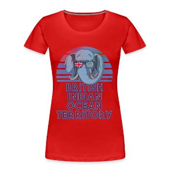 British Indian Ocean Territory - Women's Premium Organic T-Shirt - red - Front - Mia (176cm)