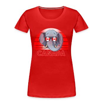 Kanada - Frauen Premium Bio T-Shirt - Rot - Vorne - Mia (176cm)