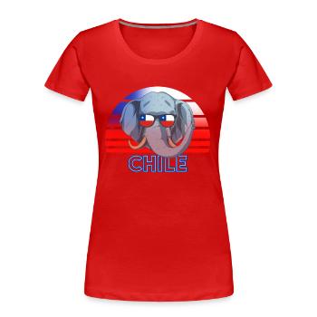 Chile - Frauen Premium Bio T-Shirt - Rot - Vorne - Mia (176cm)