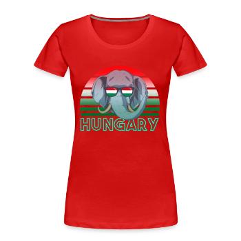 Ungarn - Frauen Premium Bio T-Shirt - Rot - Vorne - Mia (176cm)