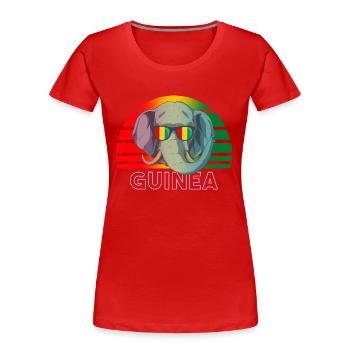 Guinea - Women's Premium Organic T-Shirt - red - Front - Mia (176cm)