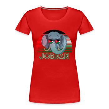 Jordanien - Frauen Premium Bio T-Shirt - Rot - Vorne - Mia (176cm)