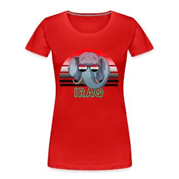 Irak - T-shirt bio Premium Femme - rouge - Devant - Mia (176cm)