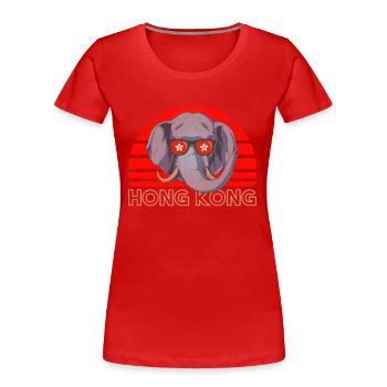 Hong Kong - T-shirt bio Premium Femme - rouge - Devant - Mia (176cm)