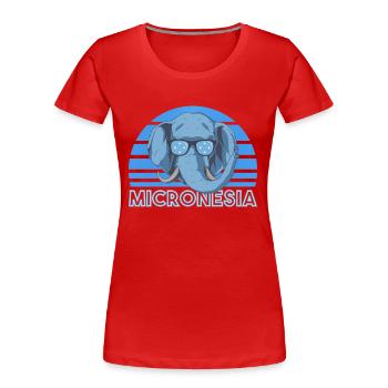 Micronésie - T-shirt bio Premium Femme - rouge - Devant - Mia (176cm)