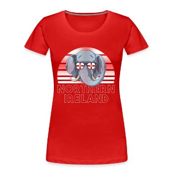 Northern Ireland - Women's Premium Organic T-Shirt - red - Front - Mia (176cm)