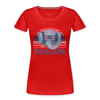 Thaïlande - T-shirt bio Premium Femme - rouge - Devant - Mia (176cm)