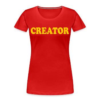 Creator - T-shirt bio Premium Femme - rouge - Devant - Mia (176cm)