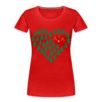 Camping - Women's Premium Organic T-Shirt - red - Front - Mia (176cm)