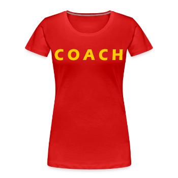 COACH - Frauen Premium Bio T-Shirt - Rot - Vorne - Mia (176cm)