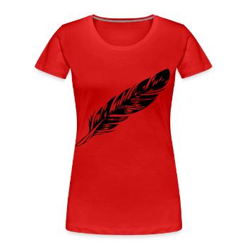 ressort - T-shirt bio Premium Femme - rouge - Devant - Mia (176cm)