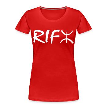 Rif - Frauen Premium Bio T-Shirt - Rot - Vorne - Mia (176cm)