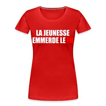 Fuck the National Front - Women's Premium Organic T-Shirt - red - Front - Mia (176cm)