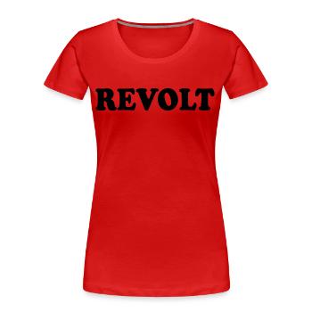 Revolt - Frauen Premium Bio T-Shirt - Rot - Vorne - Mia (176cm)