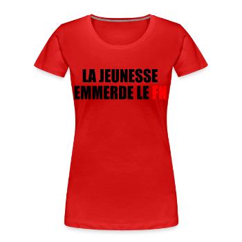 Fuck the National Front - Women's Premium Organic T-Shirt - red - Front - Mia (176cm)