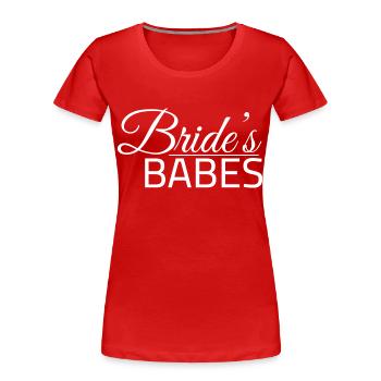 Bride’s Babes - Demoiselles d’honneur Demoiselle d’honneur Mariée - T-shirt bio Premium Femme - rouge - Devant - Mia (176cm)
