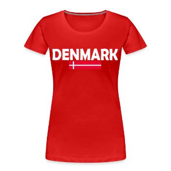 Drapeau du Danemark - T-shirt bio Premium Femme - rouge - Devant - Mia (176cm)