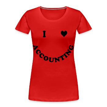 Buchhalter - Frauen Premium Bio T-Shirt - Rot - Vorne - Mia (176cm)