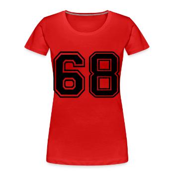 68 - Women's Premium Organic T-Shirt - red - Front - Mia (176cm)