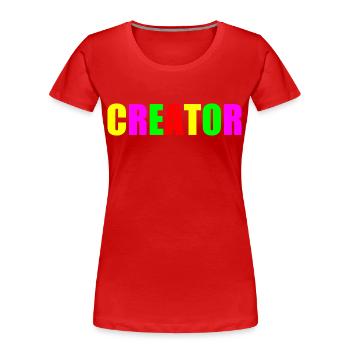 Creator - T-shirt bio Premium Femme - rouge - Devant - Mia (176cm)