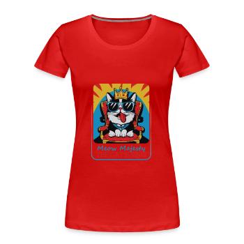 Gueule de bois royale - T-shirt bio Premium Femme - rouge - Devant - Mia (176cm)