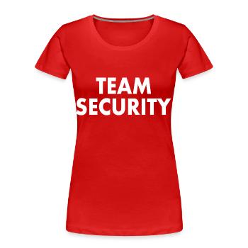 Team security - T-shirt bio Premium Femme - rouge - Devant - Mia (176cm)