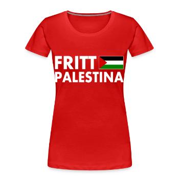 fritt palestina - Frauen Premium Bio T-Shirt - Rot - Vorne - Mia (176cm)