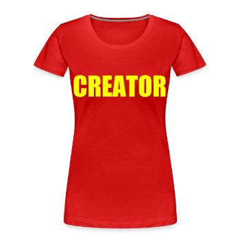 Creator - T-shirt bio Premium Femme - rouge - Devant - Mia (176cm)