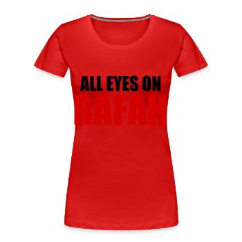 all eyes on rafah - Frauen Premium Bio T-Shirt - Rot - Vorne - Mia (176cm)