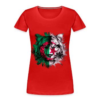 Algerien - Frauen Premium Bio T-Shirt - Rot - Vorne - Mia (176cm)