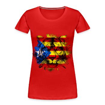 Catalogne - T-shirt bio Premium Femme - rouge - Devant - Mia (176cm)
