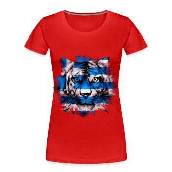 Grèce - T-shirt bio Premium Femme - rouge - Devant - Mia (176cm)