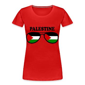 Palästina - Frauen Premium Bio T-Shirt - Rot - Vorne - Mia (176cm)