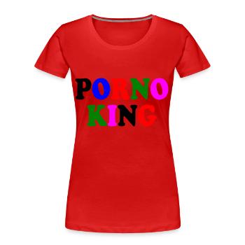 Porno king - Frauen Premium Bio T-Shirt - Rot - Vorne - Mia (176cm)