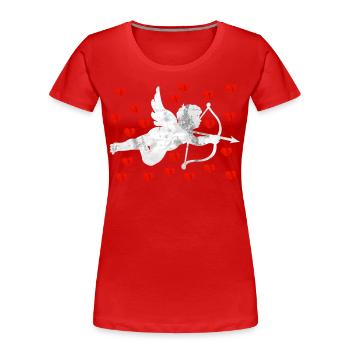 Engel Amor - Frauen Premium Bio T-Shirt - Rot - Vorne - Mia (176cm)