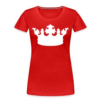 crown - Women's Premium Organic T-Shirt - red - Front - Mia (176cm)