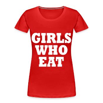 Girls who eat - Frauen Premium Bio T-Shirt - Rot - Vorne - Mia (176cm)
