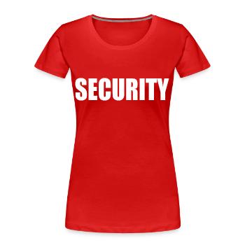 Security - T-shirt bio Premium Femme - rouge - Devant - Mia (176cm)