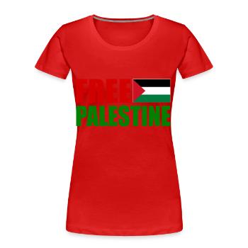 Free palestine - Frauen Premium Bio T-Shirt - Rot - Vorne - Mia (176cm)