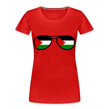 palestina - Women's Premium Organic T-Shirt - red - Front - Mia (176cm)