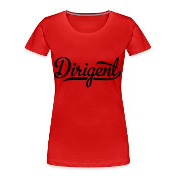 Dirigent - Frauen Premium Bio T-Shirt - Rot - Vorne - Mia (176cm)