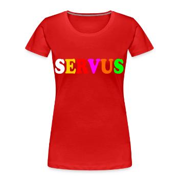 servus - Frauen Premium Bio T-Shirt - Rot - Vorne - Mia (176cm)