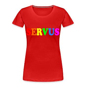 Servus - Frauen Premium Bio T-Shirt - Rot - Vorne - Mia (176cm)