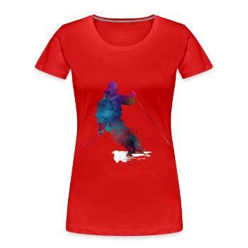 Ski sport art #ski #sport - T-shirt bio Premium Femme - rouge - Devant - Mia (176cm)