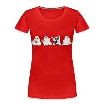Spirits - Women's Premium Organic T-Shirt - red - Front - Mia (176cm)