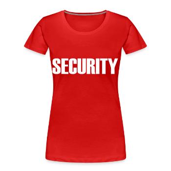 Security - Frauen Premium Bio T-Shirt - Rot - Vorne - Mia (176cm)