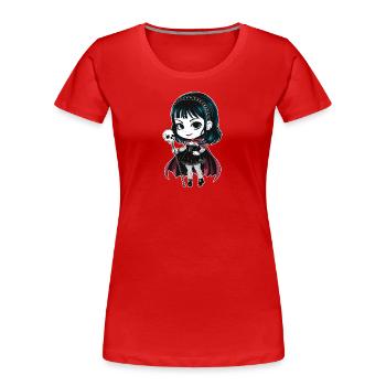 Chibi Goth Girl - Women's Premium Organic T-Shirt - red - Front - Mia (176cm)